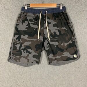 Vuori Banks Shorts Men's Medium Grey Camo‎ Print V Cycled Stretch Woven Training